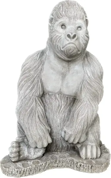 Artikelbild 5 des Artikels “Barney - Gorilla, sitzend, auf Sockel, 40 cm H | Steinguss “